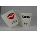 Set of 2 Coffee or Tea Mugs "Mr. and Mrs mugs" - Ceramic Mugs Gift Set - For Marriage and other Loving Couples